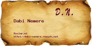 Dabi Nemere névjegykártya